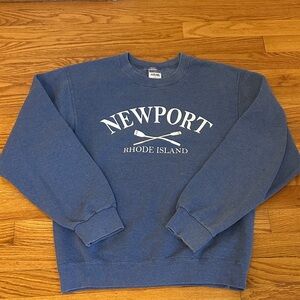 Jerzees Navy Blue Newport Rhode Island Crewneck Sweatshirt - Adult Small